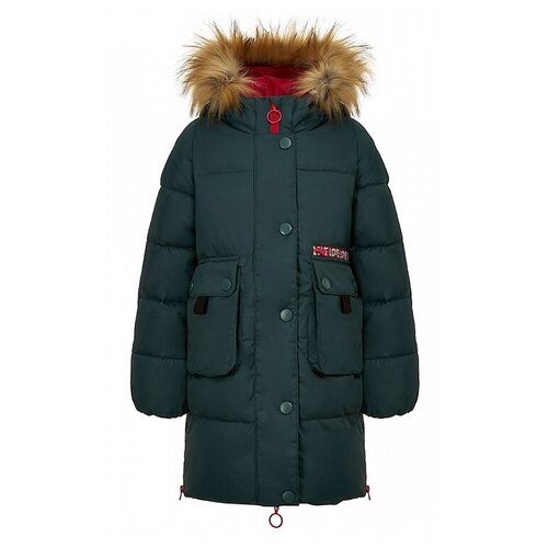 фото Парка oldos лючия oaw202t1jk18 размер 128, малахит/розовый