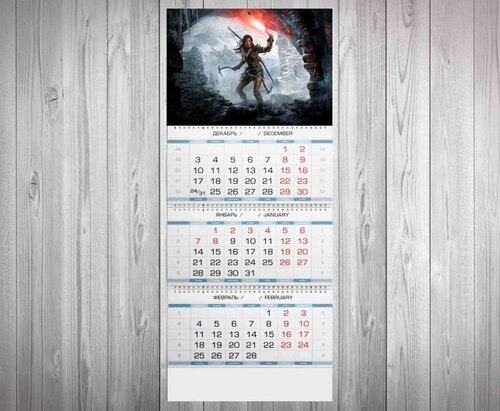 Календарь квартальный Расхитительница гробниц, Lara Croft: Tomb Raider №2
