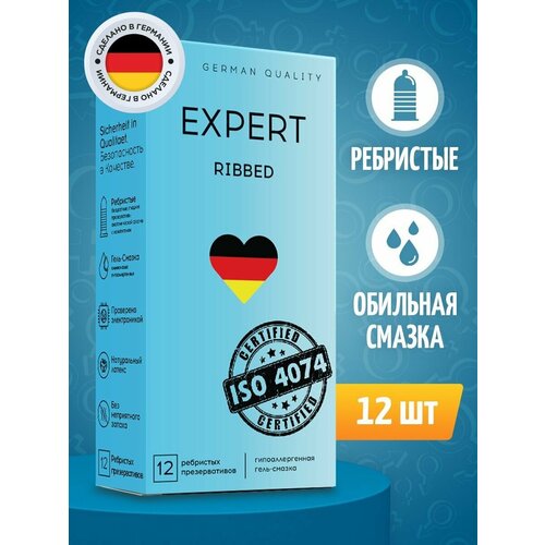 Презервативы EXPERT Ribbed Germany 12 шт, ребристые презервативы expert ribbed germany 12 шт ребристые