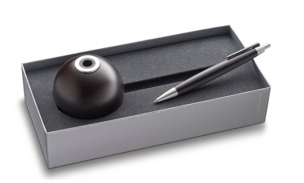 Подарочный набор Lamy: Ручка шариковая Lamy 203 2000 с подставкой, Черное дерево