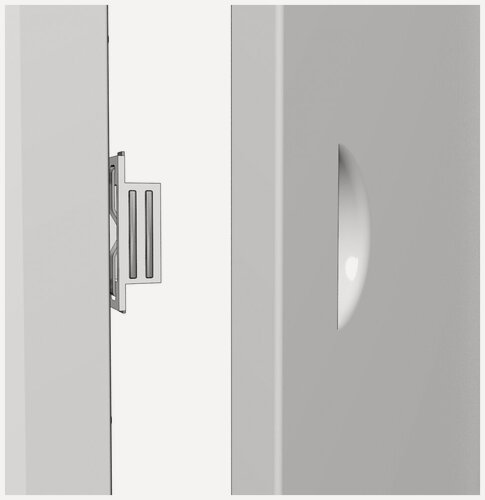 Изображение товара Ревизионный люк EVECS ЛТ1030М, настенный, санитарный, сталь, белый, 16 см x 36 см