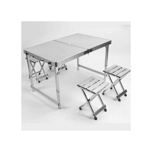 Стол усиленный 120Х60 см + 4 стула алюминиевых набор стол 4 стула усиленный каркас