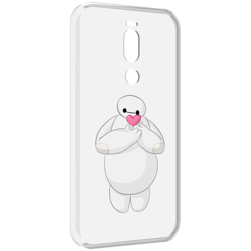 Чехол MyPads снеговик-с-сердечком для Meizu X8 задняя-панель-накладка-бампер