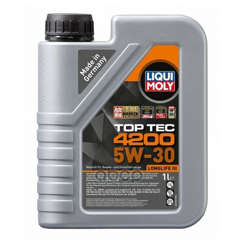 фото Liqui moly масло моторное liqui moly top tec 4200 5w-30 синтетическое 1 л 7660