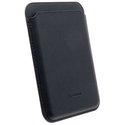 Картхолдер магнитный (MagSafe) для Apple iPhone 12 Pro Max-Чёрный чехол магнитный для банковских карт leather wallet magsafe ic премиум кожзам темно зеленый