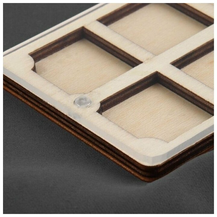 Органайзер-планшет для бисера деревянный с крышкой из оргстекла, на магнитах "Длинный", 12 отделений, 21х7 см - фотография № 3