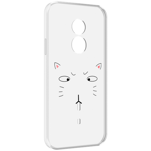 Чехол MyPads кот-части-лица для Doogee S51 задняя-панель-накладка-бампер чехол mypads рыжий кот для doogee s51 задняя панель накладка бампер