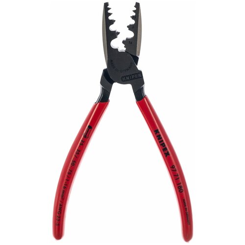 Пресс-клещи Knipex, для контактных гильз, KN-9771180, красный