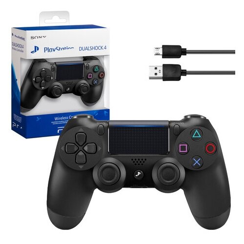 Джойстик для пс4 DualShock, беспроводной, черный