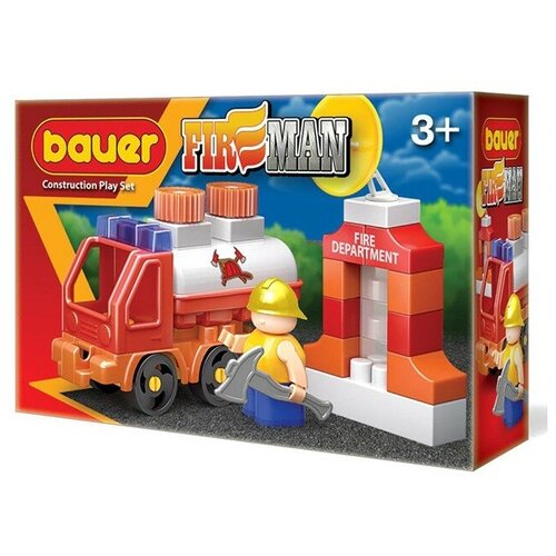 Конструктор Bauer 738 Fireman набор пожарная машина с цистерной bauer конструктор bauer 741 fireman набор пожарная вышка