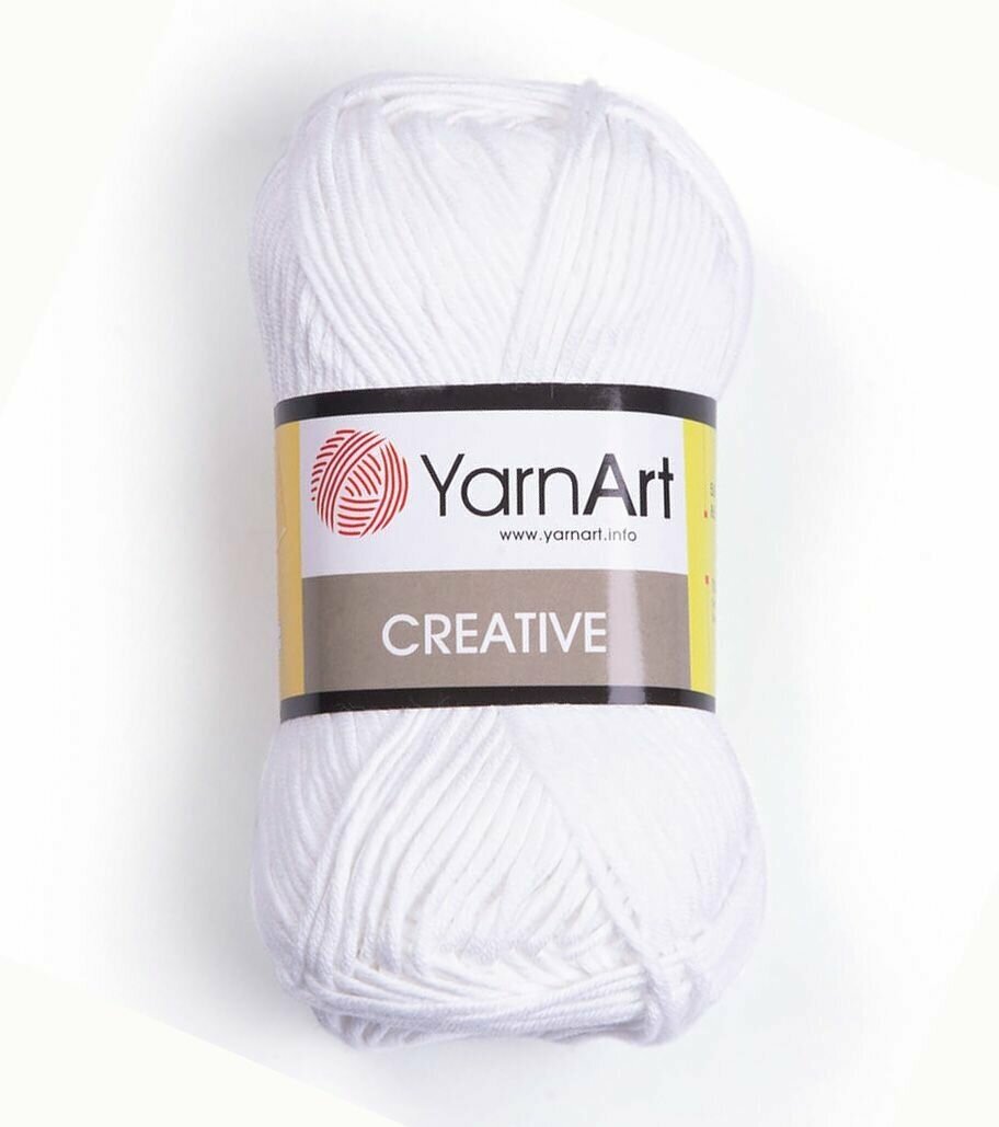 Пряжа для вязания YarnArt Creative 220 белый 50 гр/85 м 100% хлопок