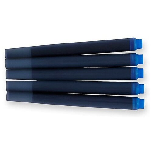 набор картриджей 5шт д перьевой ручки parker cartridge quink черные блистер 1950402 Набор картриджей для перьевой ручки Parker Cartridge Quink Z11, 5 штук, синие чернила, смываемые
