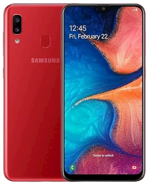 Смартфон Samsung Galaxy A20 3/32 ГБ, 2 SIM, красный