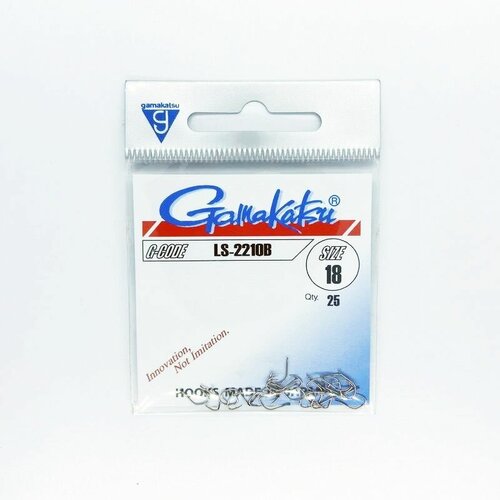 Крючки Gamakatsu LS-2210B Brown № 18 (25 шт. в упак) / гамакатсу