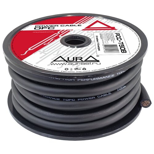 Кабель силовой AurA PCC-T50B, TOFC, 0AWG/50мм2, 10м/катушка, черный