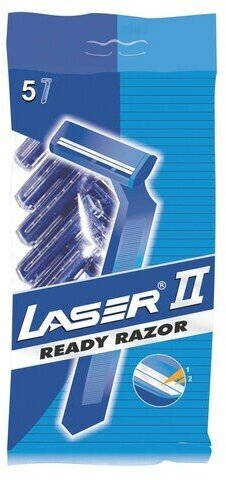 Бритвы одноразовые комплект 5 шт. LASER 2 (аналог Gillette 2), 5015911101086