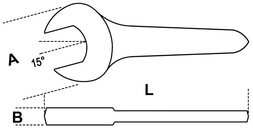 GARWIN PRO GR-IY095 Ключ рожковый односторонний 95 мм - фото №2