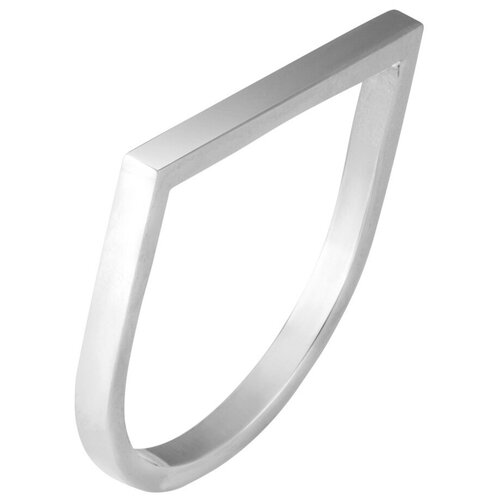 Кольцо Kalinka modern story, размер 17, серебряный, серый минималистичное широкое кольцо размер 16 kalinka