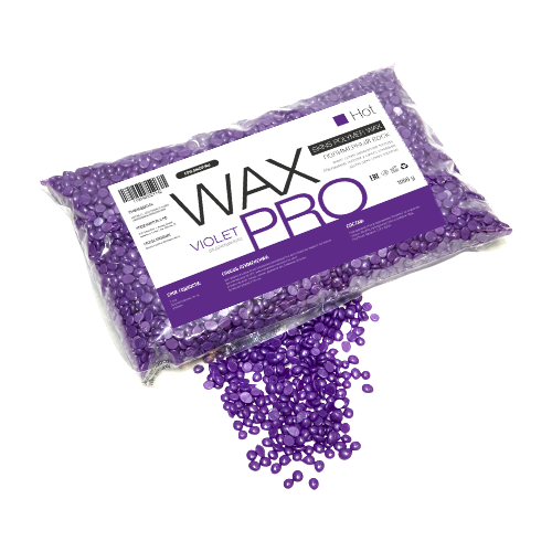 WAX PRO Воск для депиляции полимерный пленочный в гранулах - Фиолет/Violet, Россия, 500 г