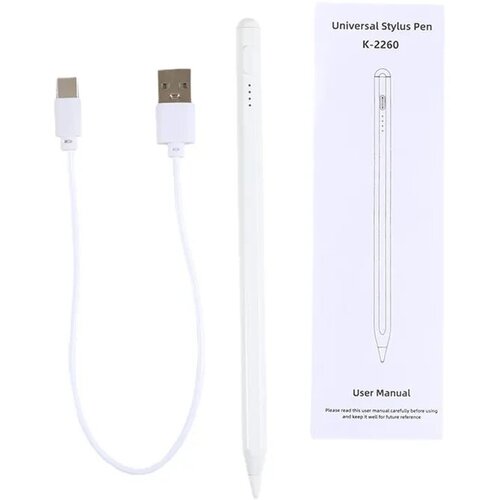 Активный универсальный стилус для устройств iOSAndroidWindows белый 595₽