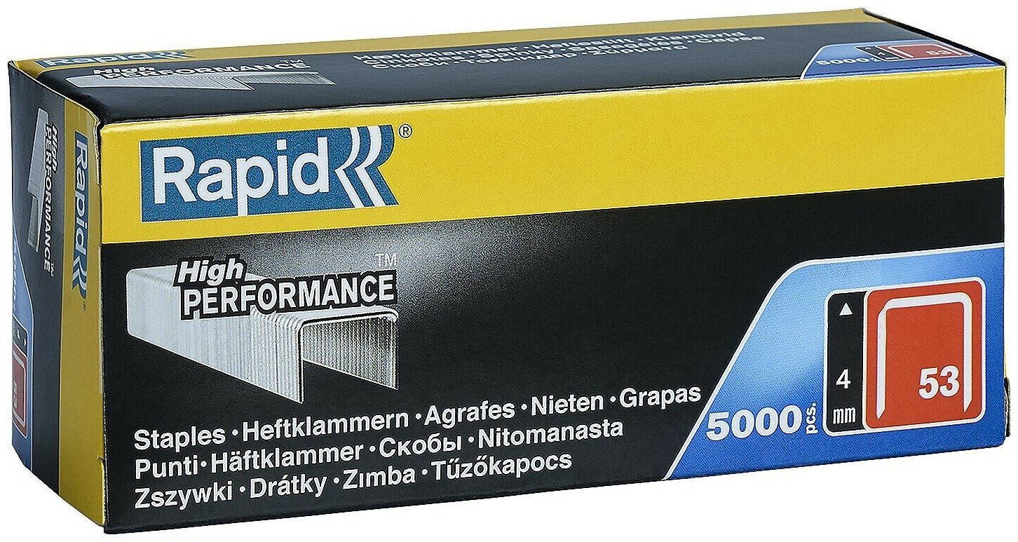 RAPID 4 мм узкие скобы, супертвердые, профессиональные тип 53 (A / 10 / JT21), 5000 шт - фотография № 11