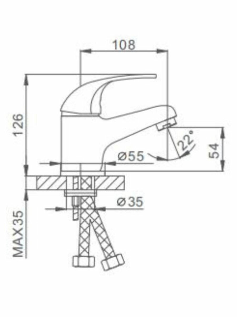 Смеситель для раковины Frap F1002-B