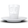 Кофейная чашка с блюдцем tassen buffled 80 мл белая - изображение
