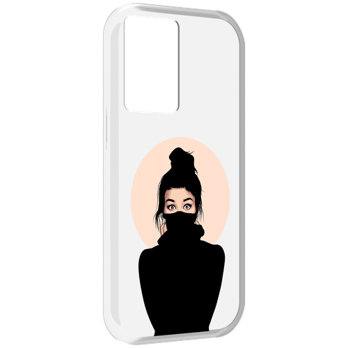 Чехол MyPads девушка-в-свитере женский для OnePlus Nord N20 SE задняя-панель-накладка-бампер