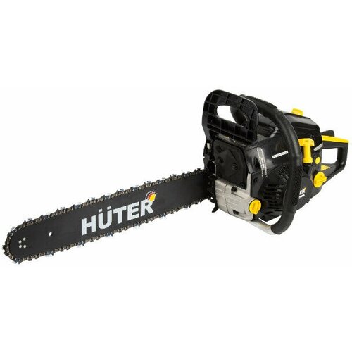 бензиновая пила huter bs 52 2800 вт 3 8 л с черно жёлтый Бензопила Huter BS-2.8/50RS, мощность 3,8 л. с шина 50 см, легкий запуск