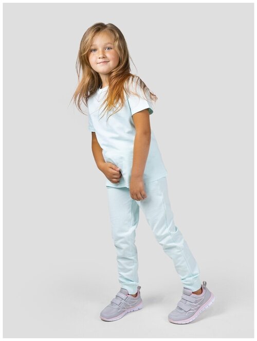 Школьные брюки джоггеры RICH LINE, размер 152, голубой