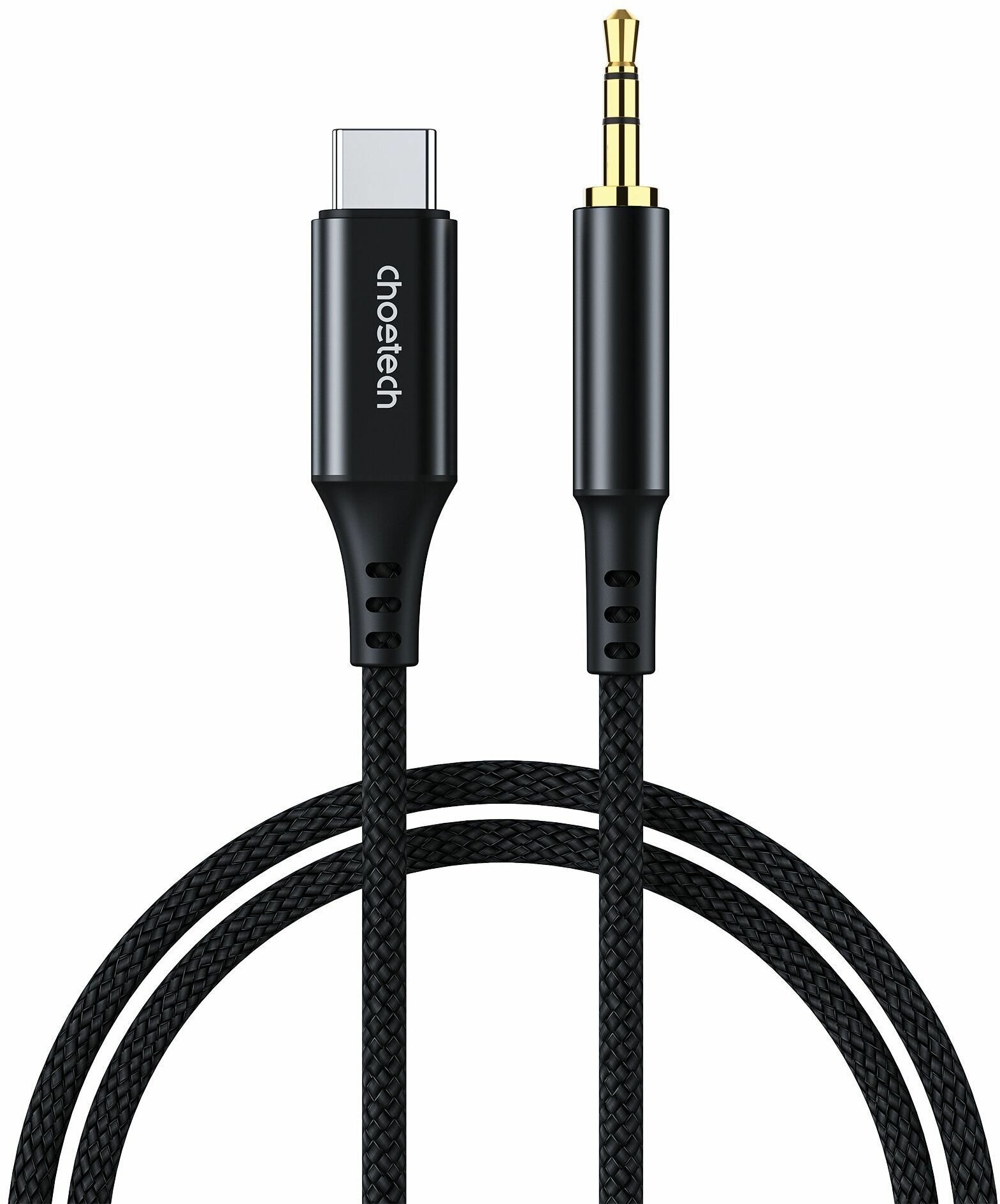 Кабель аудио Choetech AUX006 USB-C 3,5мм mini-jack male, 1м, цвет черный