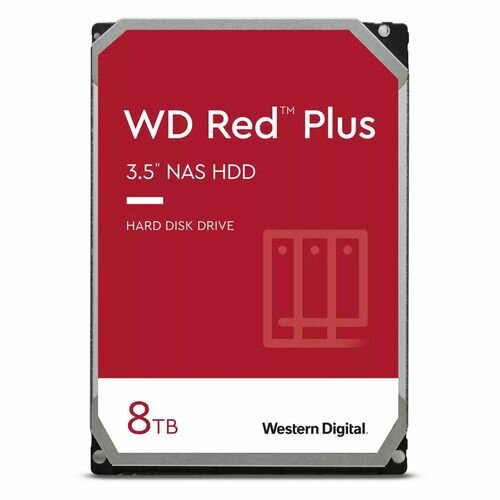 Жесткий диск WD Red Plus WD80EFZZ, 8ТБ, HDD, SATA III, 3.5"