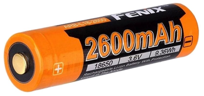 Fenix Аккумулятор Fenix ARB-L18-2600 18650 Li-ion 2600 mAh, защищенный, 1 шт.