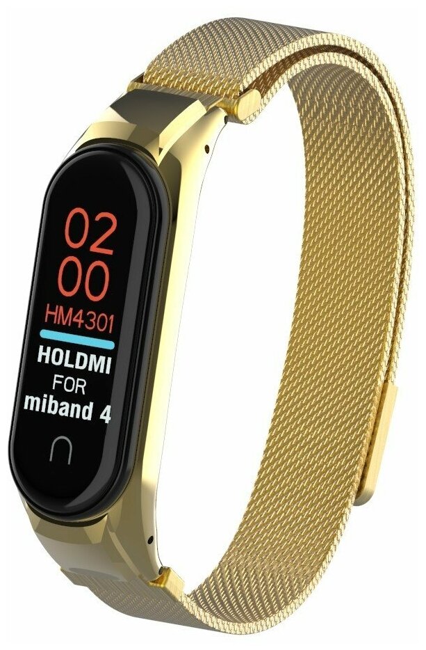Сетчатый браслет для Xiaomi Mi Band 4 (золотой)