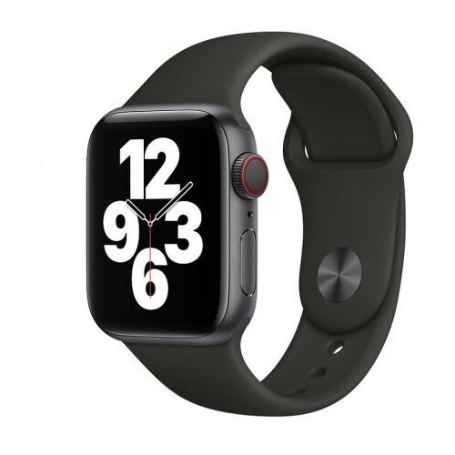 Силиконовый ремешок для смарт-часов Apple Watch 42/44mm черный