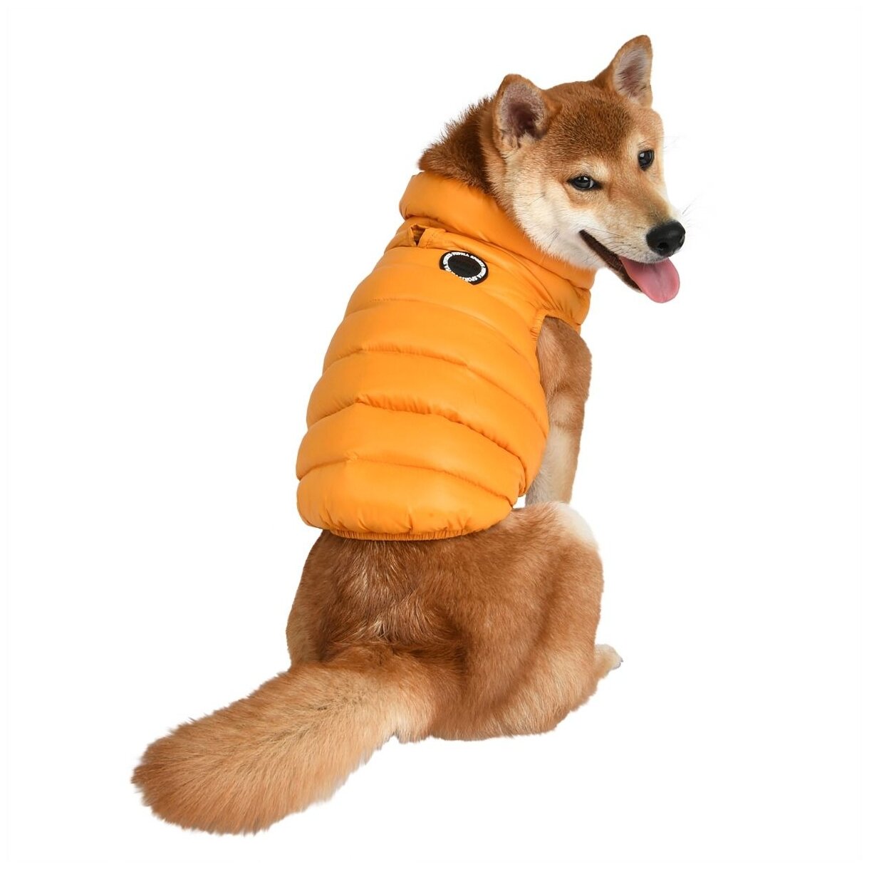 [29639] PUPPIA Жилет для собак утеплённый Ultra Light Vest A оранжевый XL., 29639 (1 шт) - фотография № 6