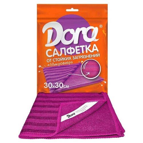 Для ручной очистки поверхностей Dora Салфетка из микрофибры ''От стойких загрязнений''