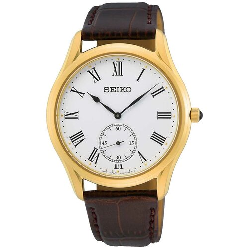 Наручные часы SEIKO Seiko SRK050P1, белый, золотой