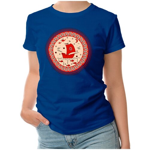 фото Женская футболка «кораблик» (2xl, белый) roly