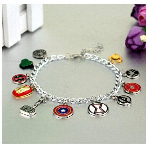 фото Браслет fantasy earth marvel металлический / тор / дедпул / железный человек / халк / капитан америка / марвел