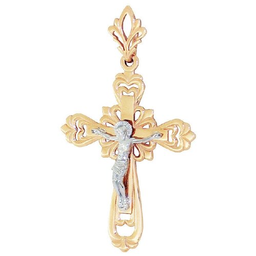 Крестик KARATOV, золото, 585 проба подвеска крест из золота karatov т13086141