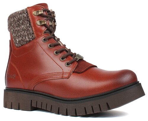 Ботинки  DOCKERS, зимние,натуральная кожа, полнота G, размер 38, коричневый, красный