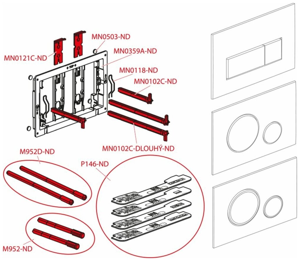 Кнопка для инсталляции AlcaPlast M772 хром Alca plast - фото №4
