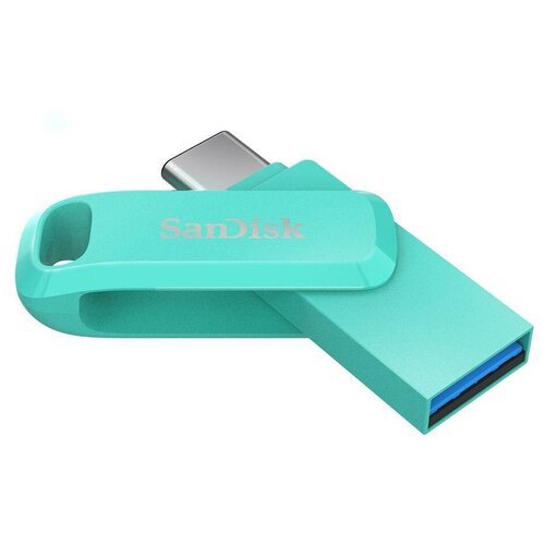 USB-флеш накопитель SanDisk 128Gb Ultra Dual Drive Go USB Type-C 3.1 150MB/s, бирюзовый SDDDC3-128G-G46G, 1шт. флешка накопитель flash drive gerlax otg ug 3 2 in 1 usb 3 0 type c 16 гб c дополнительным разъемом
