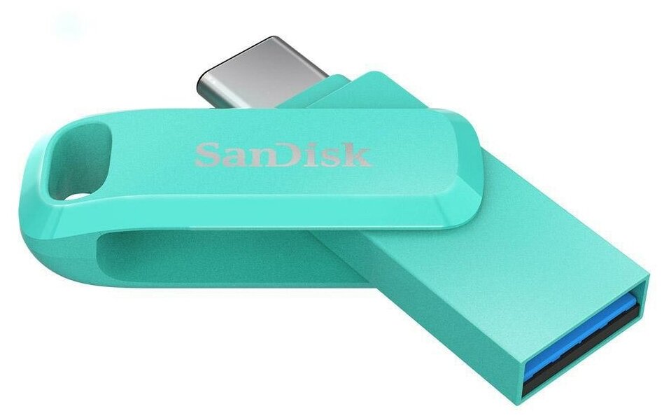 USB-флеш накопитель SanDisk 128Gb Ultra Dual Drive Go USB Type-C 3.1 150MB/s, бирюзовый SDDDC3-128G-G46G, 1шт.
