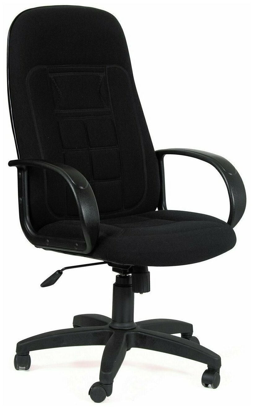 Кресло руководителя нет бренда 727 Ткань ST ST 10-356 Чёрная, 1 шт - фотография № 1