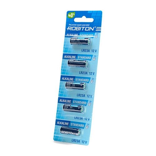 Батарейка A23 - Robiton Standard R-23A-0-BL5 (5 штук) 14081 батарейка beston 23a 12 в bl5