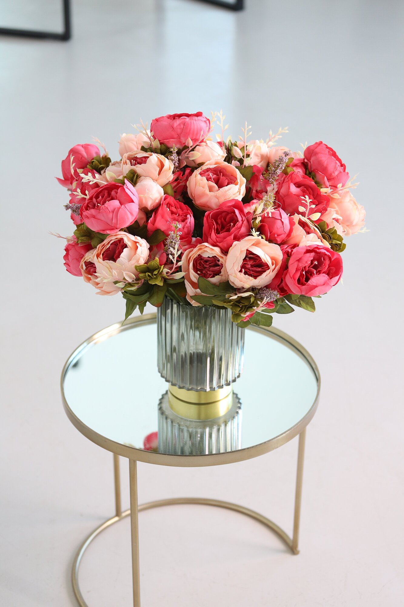 Цветы искуственные "Пионы розовые", букет из 13 веток