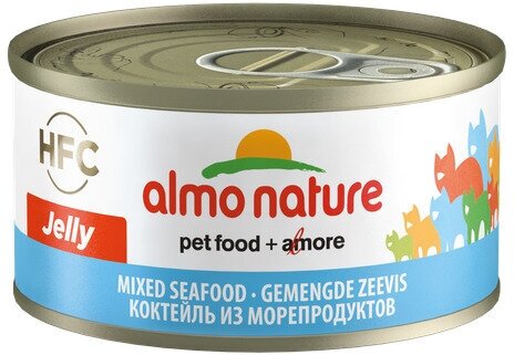 Almo Nature Консервы для Кошек с Морепродуктами 75% мяса (HFC Adult Cat Mixed Seafood) 007 кг х 24 шт.