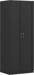 Шкаф ГУД ЛАКК Пегас, 2 двери сборные, 78х58х202 см, черный, дуб венге